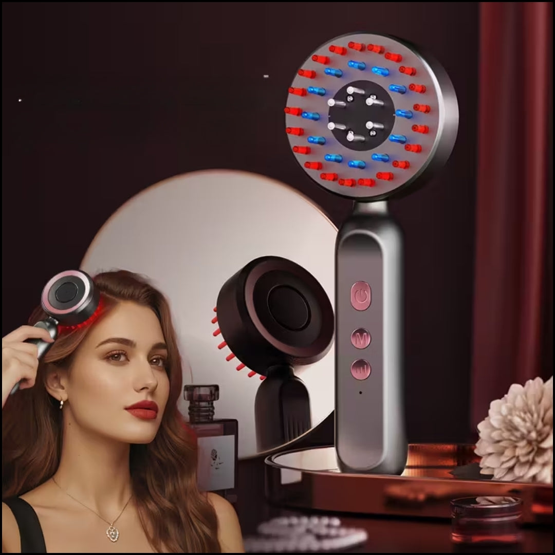 StimulaRaíz™ | Peine Masajeador Capilar LED | Masajea y estimula raíces en 24h