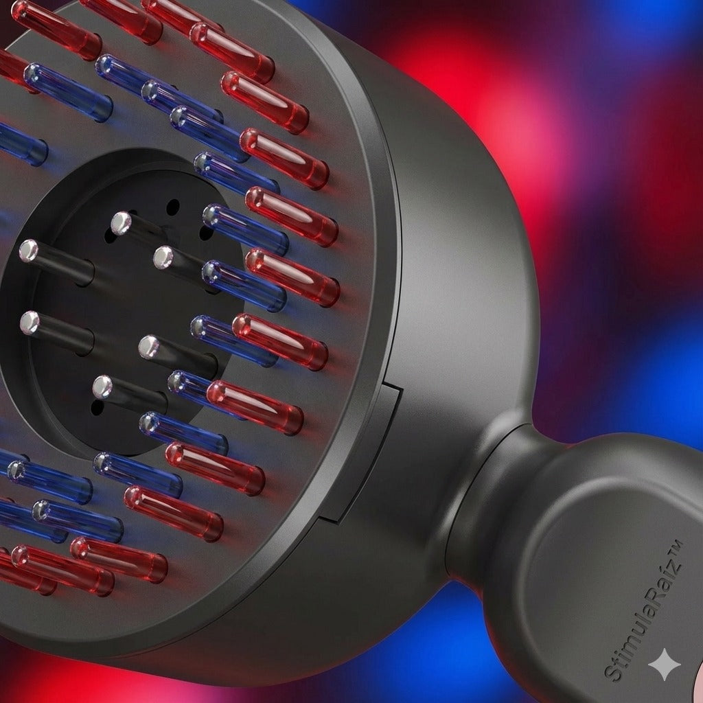 StimulaRaíz™ | Peine Masajeador Capilar LED | Masajea y estimula raíces en 24h